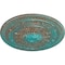 Ekena Millwork Naple Ceiling Medallion (Fits Canopies up to 3 3/8"), 37 1/2"OD x 3 3/8"P, Copper Green Patina CM37NACGS - alternate 2